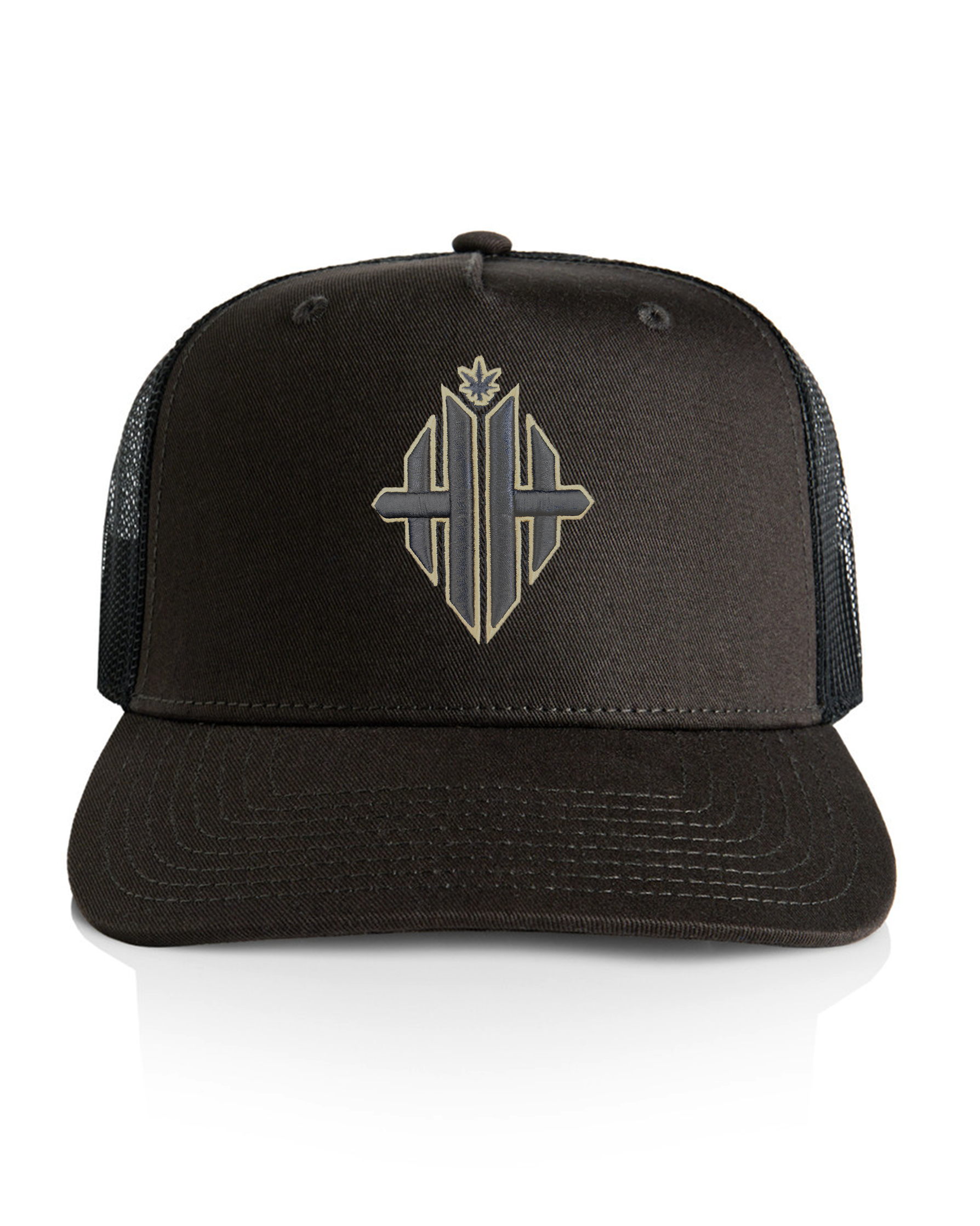 HH Monogram Trucker Cap - Charcoal/Gold