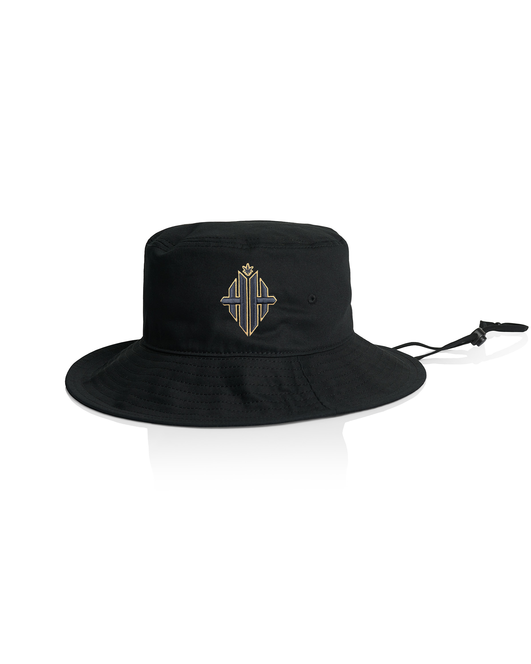 HH Monogram Bucket Hat - Black/Gold